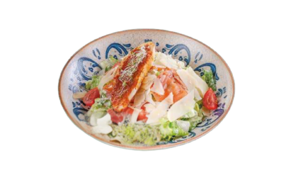 Салата Цезар с пушена сьомга