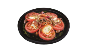 Белени розови домати със запечено Халуми